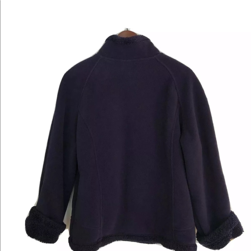 Green Tea fuzzy Sherpa lined zip fleece jacket - Picture 2 of 13